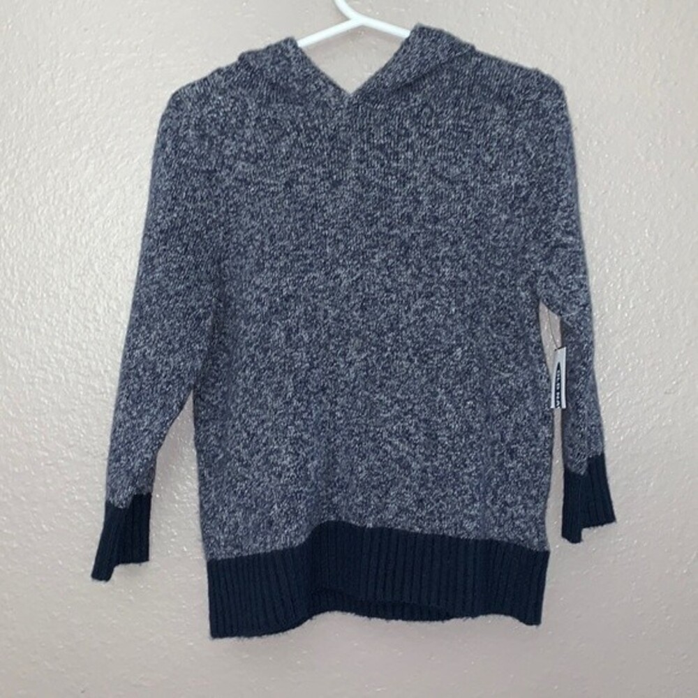 Old Navy toddler boy sweater with hoodie navy blue 2T